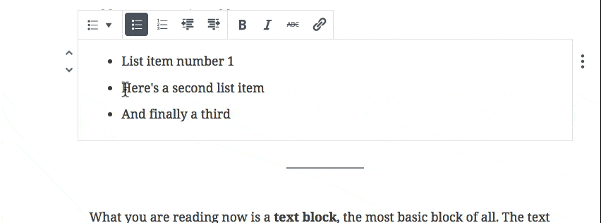 Converting list blocks to different types