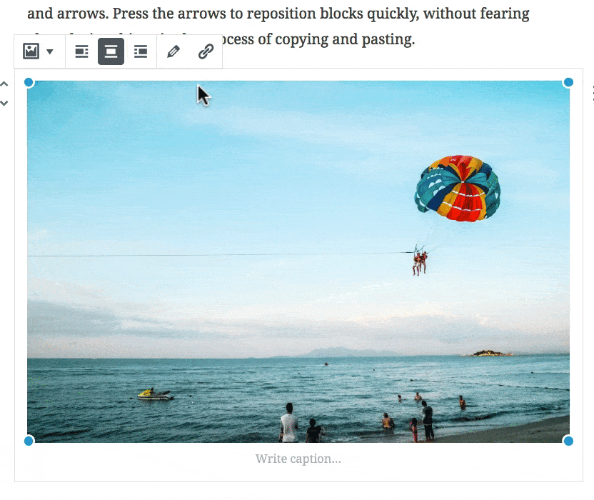 How to link an image in Gutenberg